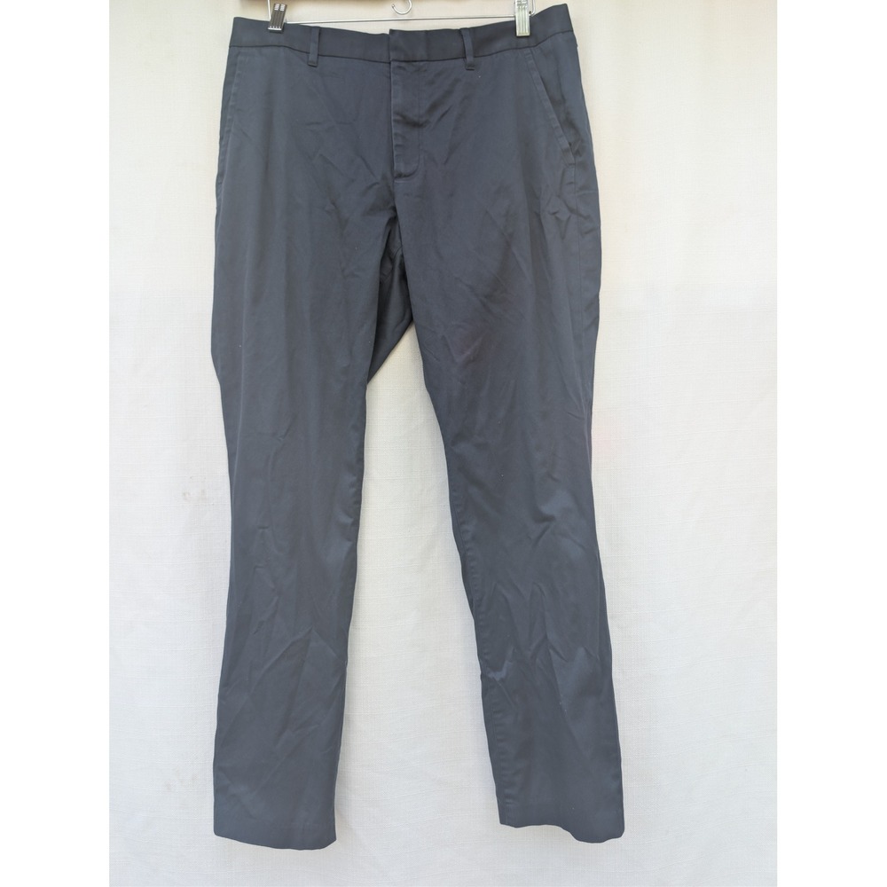 BONOBOS MONDAY CHINO PANTS MENS 34X32 NAVY BLUE FLAT FRONT STRETCH‎ WORKWEAR